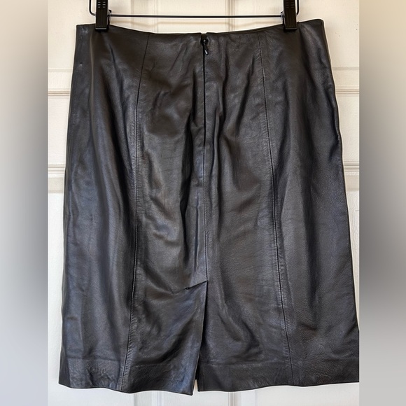 Talbots Petites Brand Women’s Leather Pencil Skirt‎ Size 4P - Picture 3 of 9